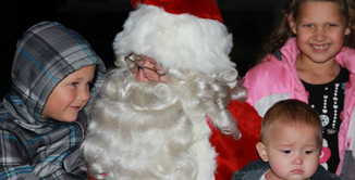 Picture of Kids on Santas lap